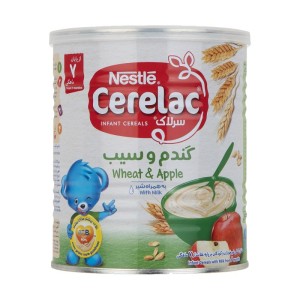 مکمل غذای کودک گندم و سیب سرلاک  400 گرم