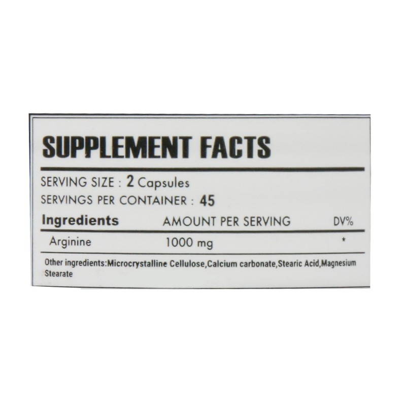 کپسول آرژنین 1000 میلی گرم استلا نوتریشن 90 عددی