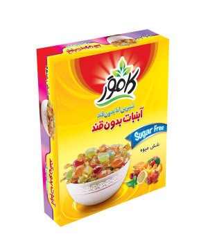 آبنبات بدون قند طعم  شش میوه کامور 44 عددی