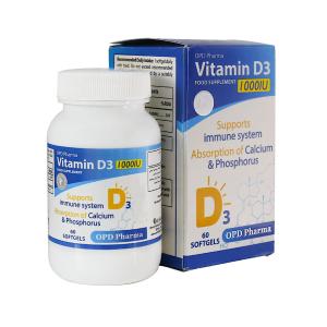 سافت ژل ویتامین D3 1000 واحد او پی دی فارما 30 عددی