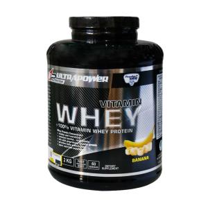 پودر وی پروتئین و پرمیکس ویتامین  اولترا پاور پگاه طعم موز 2 کیلوگرمی
