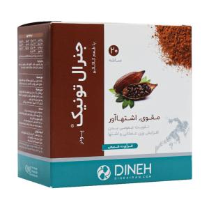 پودر جنرال تونیک دینه طعم کاکائو ساشه 20 عددی