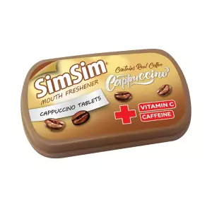 قرص خوشبو کننده دهان سيم سيم با 2 طعم قهوه و کاپوچينو