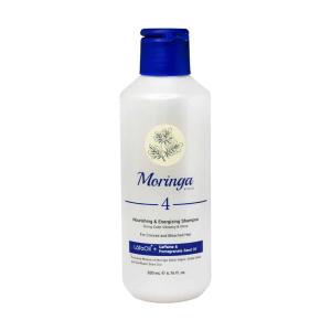 شامپو مغذی و انرژی بخش 4 مورینگا امو مناسب موهای رنگ و دکلره شده 400 میلی لیتر