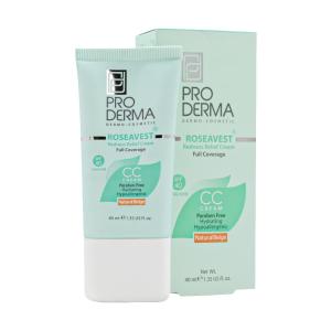 کرم پوشاننده و مرطوب کننده رنگی صورت پرودرما بژ طبیعی  مناسب پوست معمولی و حساس 40 میلی لیتر