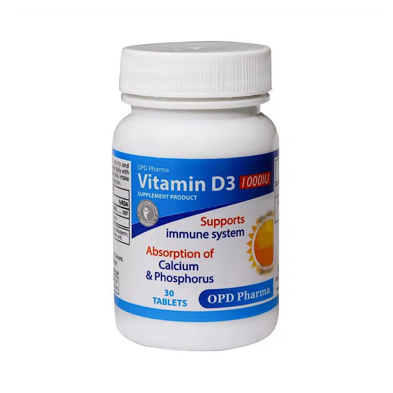 سافت ژل ویتامین D3 1000 واحد او پی دی فارما 30 عددی