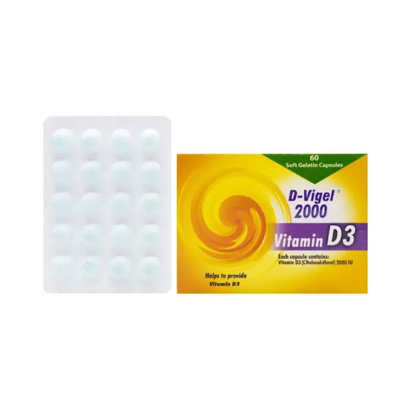 کپسول ویتامین D3 دی ویژل 2000 واحد دانا 60 عددی