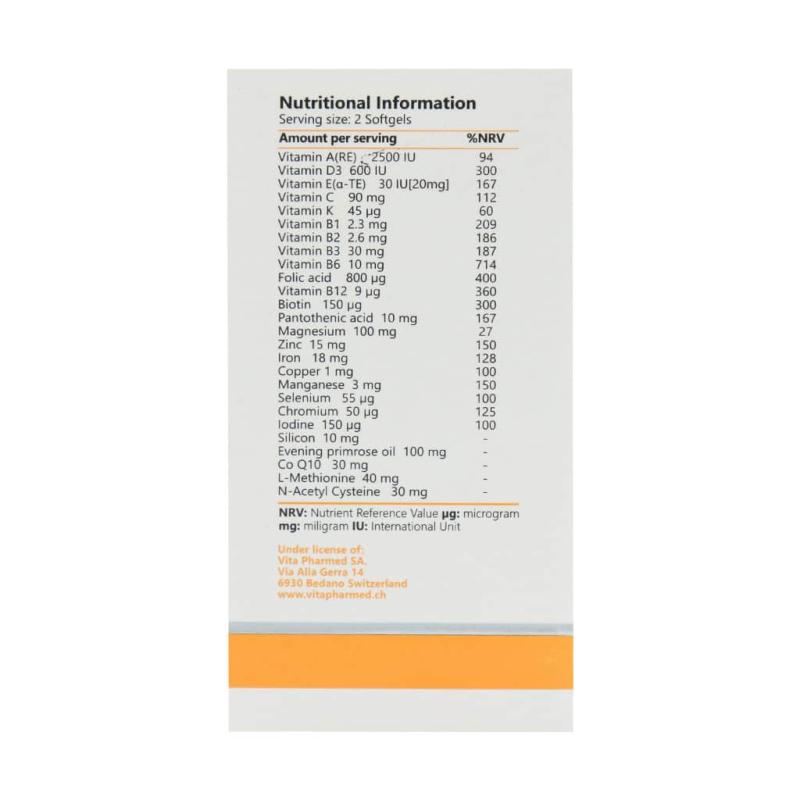 کپسول مولتی فور هر مخصوص خانم ها ویتالی تون 60 عددی