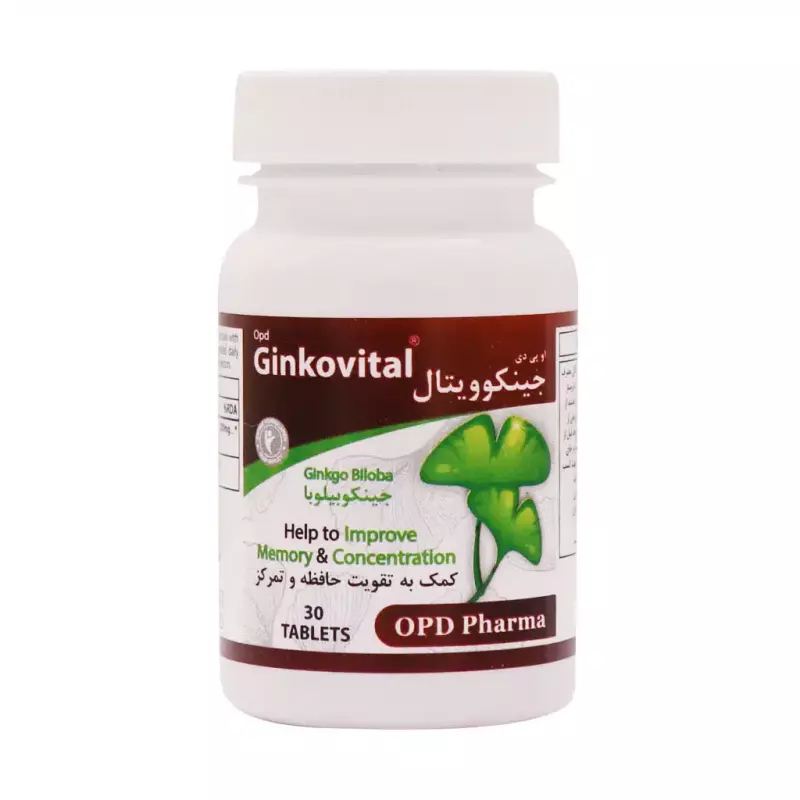 قرص جینکوویتال 200 میلی گرم  او پی دی فارما 30 عددی