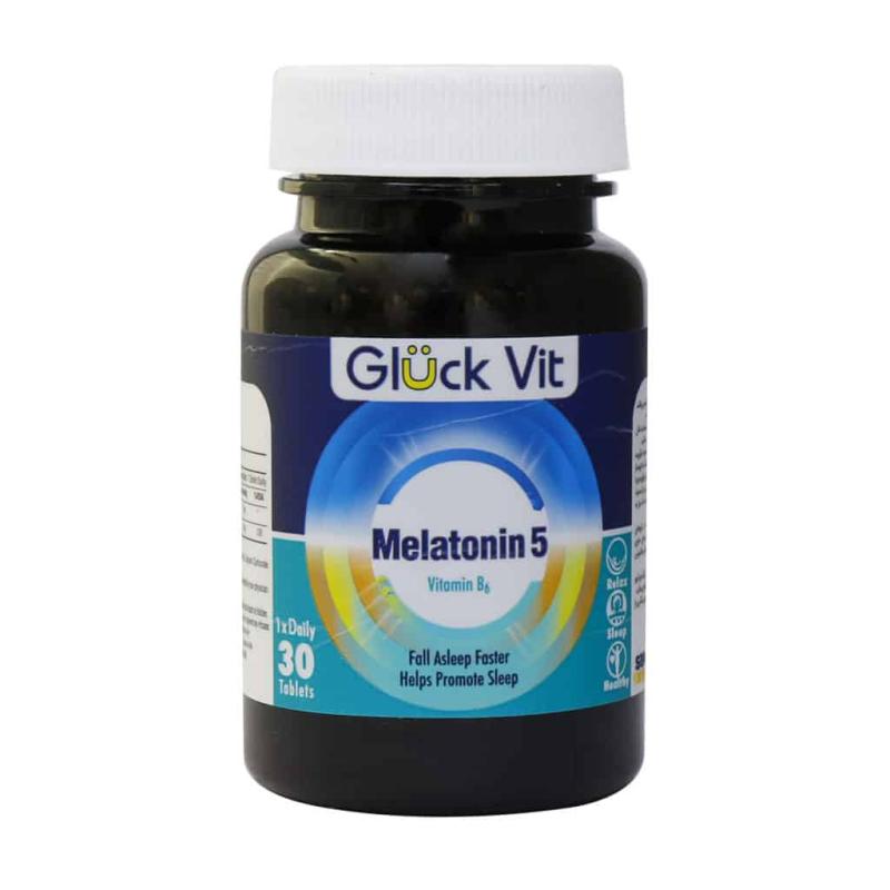 قرص ملاتونین 5 میلی گرم و ویتامین B6 گلوک ویت 30 عددی