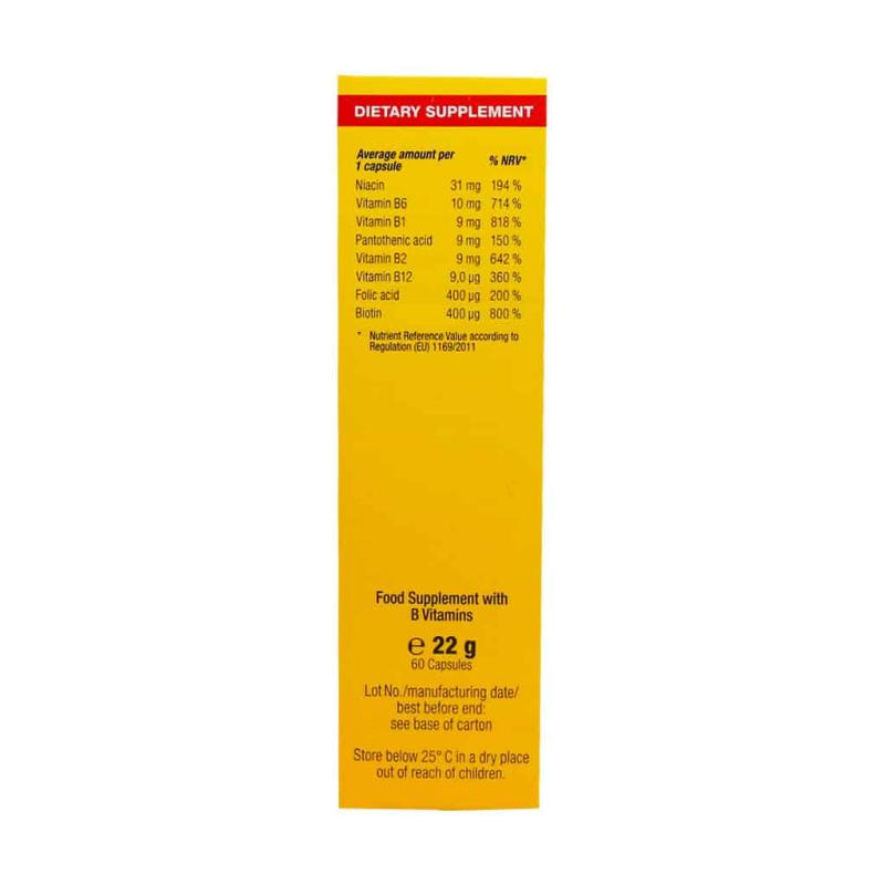 کپسول ویتامین ب کمپلکس یوروویتال 60 عددی