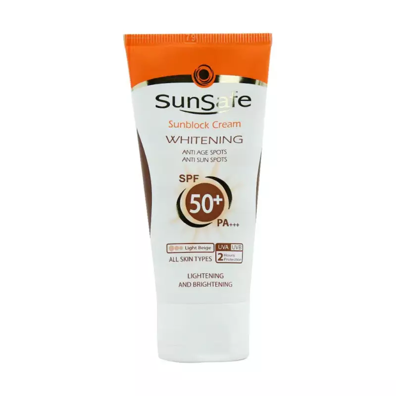 کرم ضد آفتاب SPF50 روشن کننده سان سیف  انواع پوست 50 میلی لیتر